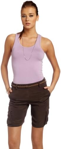 Womens Washed Silk Military Short, Dark Olive, Medium