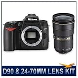Nikon D90 DX-Format SLR Digital Camera, 12.3 Megapixel, DX Format CMOS Sens ....
