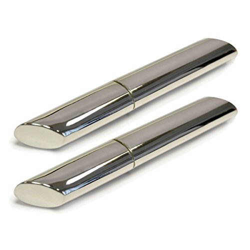 2 Silver Plated Toothpick Holders Portable Case Containers Purse Pocket