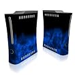 Dark Sapphire Crystal Design Xbox 360 Front Panel Protector Skin Decal Sticker