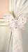 Nylon Butterfly Curtain Tieback - White Emily (Sold Individually)