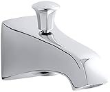 KOHLER K-496-CP Memoirs Wall-Mount Diverter Bath Spout, Polished Chrome [並行輸入品]