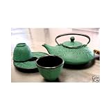 Japanese Cast Iron Tea Set /Mochi Bamboo Green