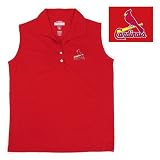 St. Louis Cardinals Womens Excellence Sleeveless Mesh Polo by Antigua Sport