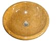 Inca Gold marble bathroom Sink Above Counter or Drop in self rimming Rounded Rim
