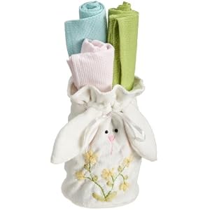 DII Easter Bunny Felt Bag and Kitchen Towel Gift Set