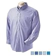 Devon & Jones - Blue Men's Savile Pattern Dress Shirt (D600)