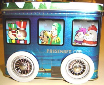 Christmas Train Tin filled with Creamy Caramel Melts by Exquisite Fine Candy & Gifts