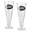 San Antonio Spurs NBA 2pc Pilsner Glass Set with Basketball on stem - Oval Logo by Great American Products