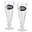 San Antonio Spurs NBA 2pc Pilsner Glass Set with Basketball on stem - Oval Logo