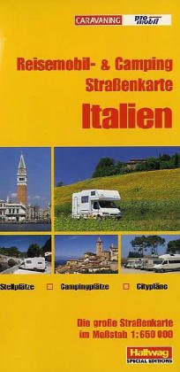 City Travel Guides Discounted  Bücher : Reisemobil- und Camping Straßenkarte Italien: Stellplätze, Campingplätze, Citypläne