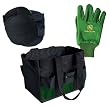 John Deere 3 Piece Gardening Set with Knee Pads, Gloves & Tote #90337