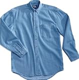 Ladies' Long Sleeve Demin Adult Shirt Sized Up To 2X