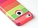 iPhone 5C case, ULAK Colorful Hybrid 2in1 TPU+PC Hard Case Cover for iPhone 5C with Screen Protector and Stylus (Rainbow + Water Red)