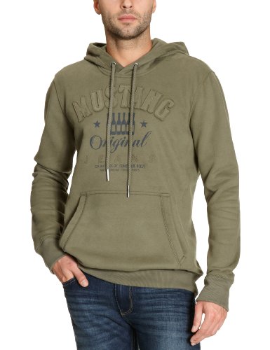MUSTANG Jeans Herren Sweatshirt 6712-1302-648, Gr. 44 (S), Gr&uuml;n (dusty olive) Preisvergleich