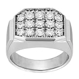 Men's Diamond Cluster Ring 1 1/2ctw