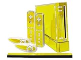 Nintendo Wii Skin - NEW - LEMON YELLOW system skins faceplate decal mod