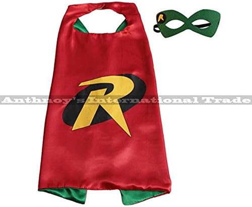 1set DC Teen Titans Go Robin cape with MASK Male children's birthday party mask faver cosplay Halloween fashion gifts