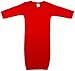 Earth Elements Baby Long Sleeve Gown 0-3 Months Red