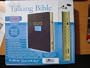 Arabic Talking Bible CD / MP3 Black Player. Distributed by World Mission. 18 hours, 30 sec. repeat button, advance/return by book and chapter, digital display window with backward counter, built in speakers or headphones, 4 AA batteries, AC adapter