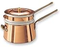 Old Dutch 764 3 Quart Solid Copper Double Boiler with 2Qt Ceramic Insert