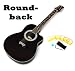 Produkt-Bild: Roundback Akustik Gitarre in Schwarz mit Ersatzsaiten