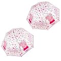 PERS.CARTOON PEPPA PIG Ombrello Transparente (Rosa / Viola) 45cm.