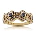Sapphire and Diamond Stacking Ring in Solid Yellow Gold