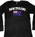 New Zealand Flag International Soccer Thermal Shirt, New Zealander National Pride Men's Thermal Shirt, XX-Large, Black