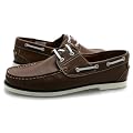 New Mens Brown Leather Boat Shoes
