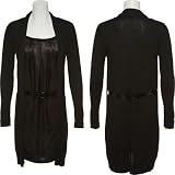 KERISMA Cashmere-Blend 2fer Sateen  Knit Sweater Dress [KH39-3]