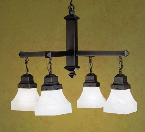 26W Country Bungalow 4 Lt Chandelier