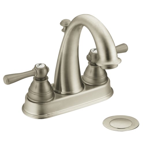 Moen 6121bn Kingsley Two Handle High Arc Bathroom Faucet Brushed