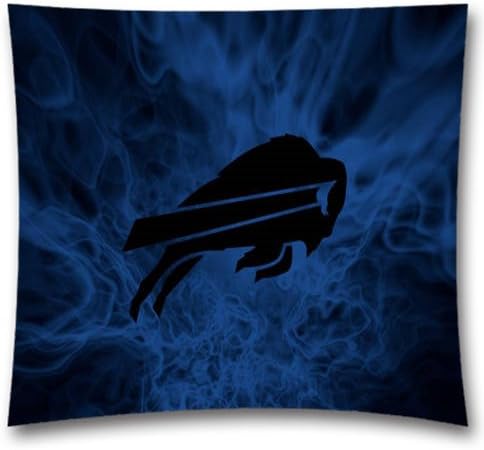 AM Personalized NFL Buffalo Bills Teams Cotton Square Decorative Throw Pillow Covers for Couch Sofa and Bed 18x18 Inch (45x45 cm) Footbal Theme 295