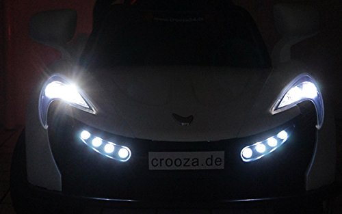 Roadster mit 2x Motoren mp3 LED Elektro Kinderauto Kinder Auto Elektroauto Elektrofahrzeug (schwarz) - 7