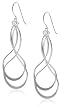 Sterling Silver Abstract Figure-8 Drop Earrings