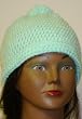 Hand Crocheted Two Ply Khaki Color Imported Wool Rollup Skull Cap