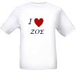 I LOVE ZOE - Name-series - White T-shirt