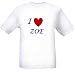 I LOVE ZOE - Name-series - White T-shirt