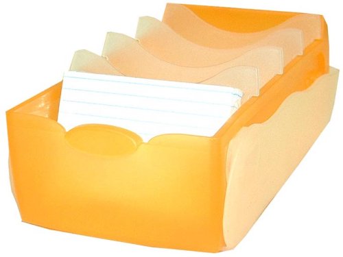 Han 998613 - Karteibox Croco A8 Transluzent / orange