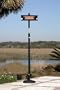 Black Powder Coated Steel Straight Pole Mounted Infrared Patio Heater