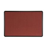 Bulletin Board w/ Tackable Fabric Surface, 3Aex2Ae, Mauve/Black Frame CEBF2436MV
