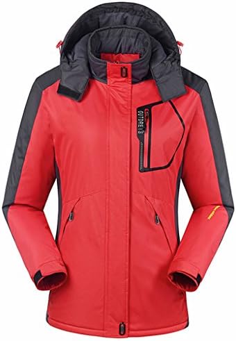 Cloudy Women's Outdoor Winter Windproof Mountain Ski Jacket(Red,US M/Asian2XL)