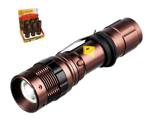 Roadsign 70525 Lampe de poche trekking LED Cree Marron anodisé 135 x 35 mm