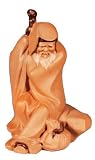 Resting shephard - glazed accents, chinese ceramic