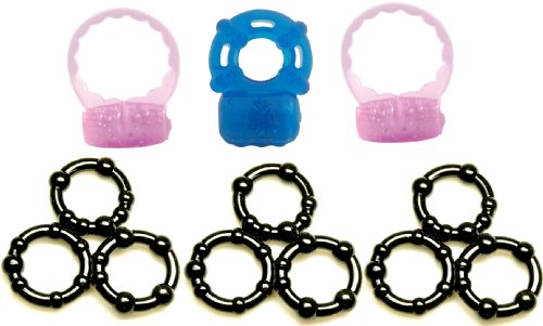 Stay Hard Cock Rings and Vibrating Cock Rings (Pack of 12)