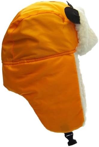 CHL Little Kids Teddy Bear Face Trooper/Russian Winter Hat (One Size) - Orange