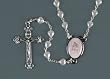 Wedding Rosary - 5mm Heart Shaped Beads - 18" Silver Plated - IMPORTED FROM ITALY - Boxed