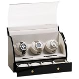 Triple automatic watch winder with LCD control display. by ACCURATIC