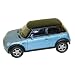 HO Die-Cast Mini Cooper, Blue w/Black Roof